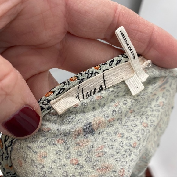 Anthropologie Floreat Cross Back Printer Tank Top Small - Picture 6 of 6